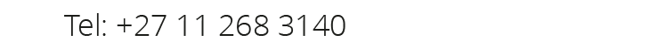 Tel: +27 11 268 3140