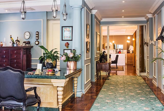 The Winston Hotel check-in desk